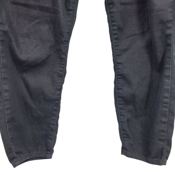 Paige Verdugo Crop Jeans 32 Black Overdye Midrise Ankle Stretch Skinny 5 Pocket - Picture 6 of 15